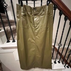 NWT Maeve for Anthropologie Faux Leather  Skirt-Large